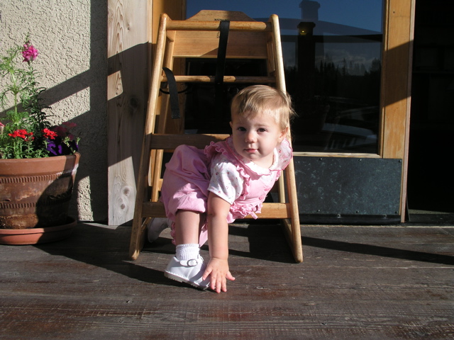 Sera exploring the Lodge I