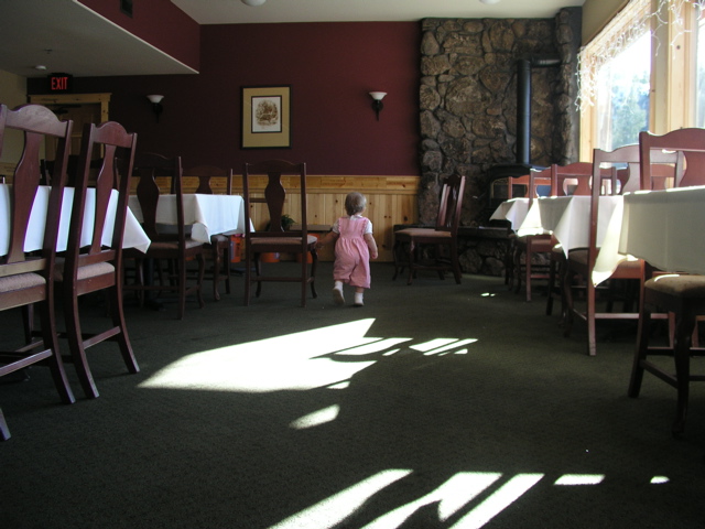 Sera exploring the Lodge IV