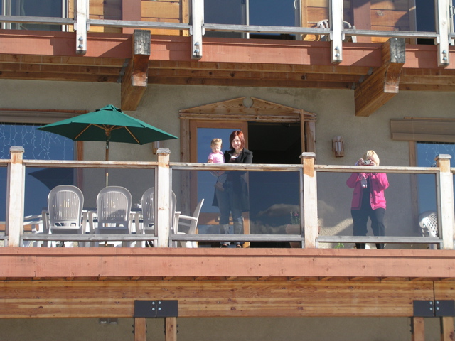 Flo and Sera on the deck