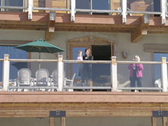 Flo and Sera on the deck